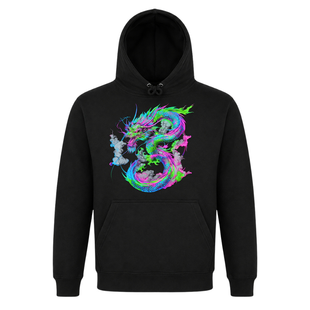 Neon Ryu - Hoodie - Black