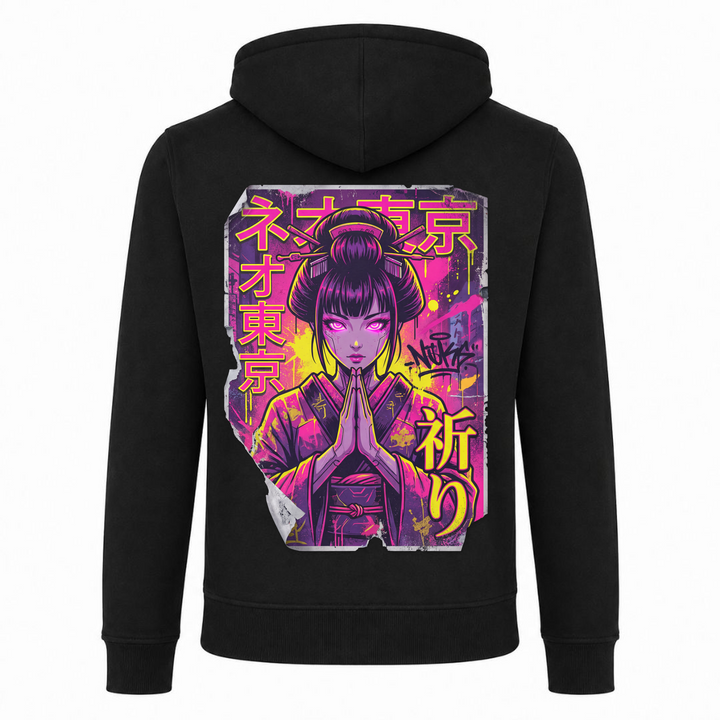 Neon Geisha - T-Shirt Heavy Zip Hoody - schwarz