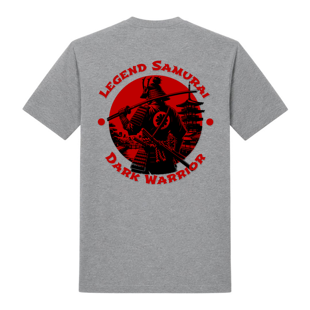 Legend Samurai - T-Shirt - grey melange - Rueckseite