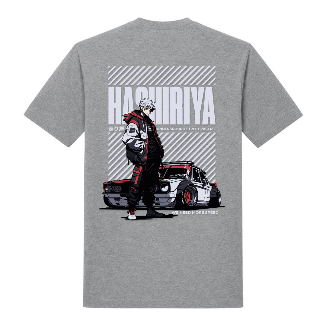 Hashiriya - T-Shirt - grey melange - Rueckseite