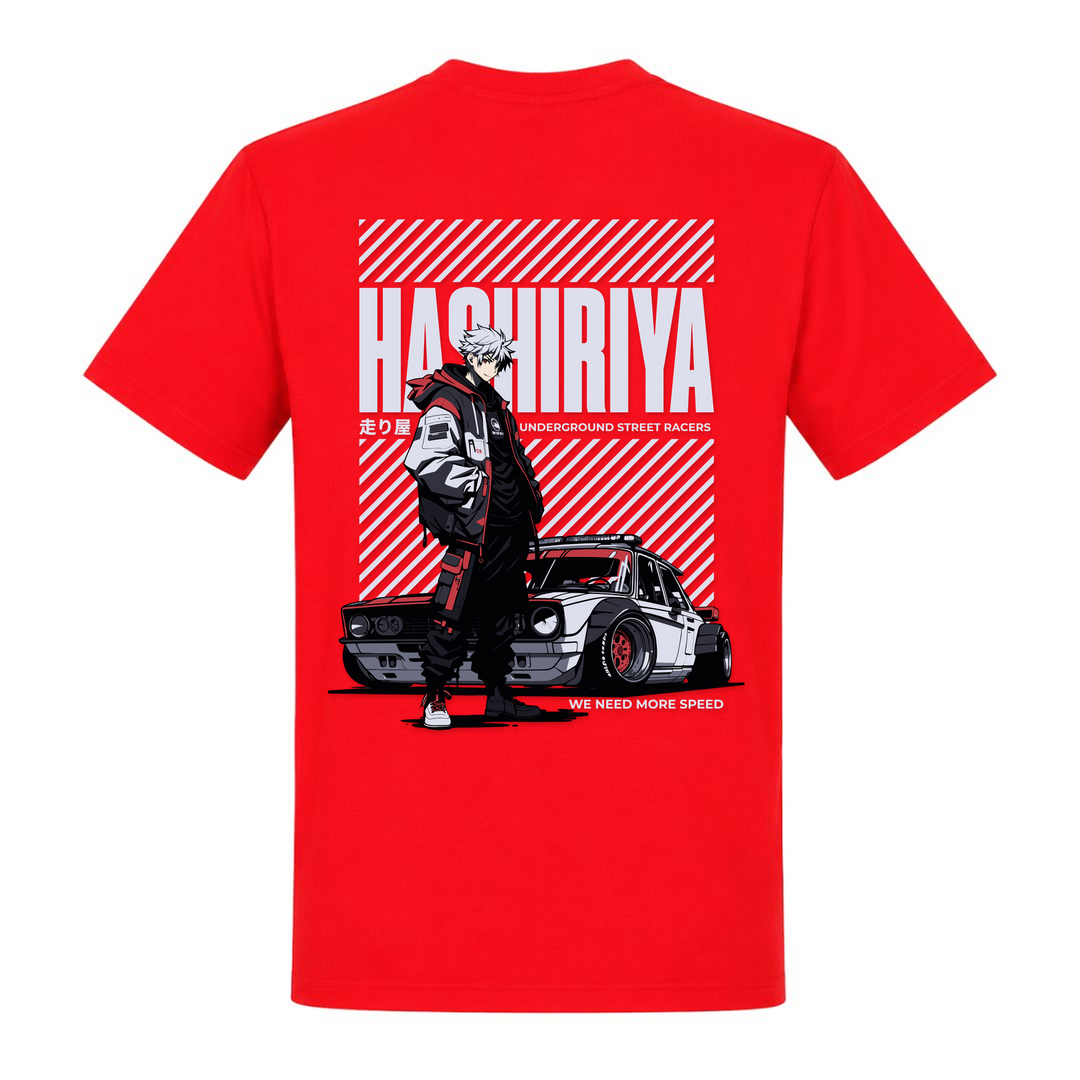 Hashiriya - T-Shirt - rot - Rueckseite