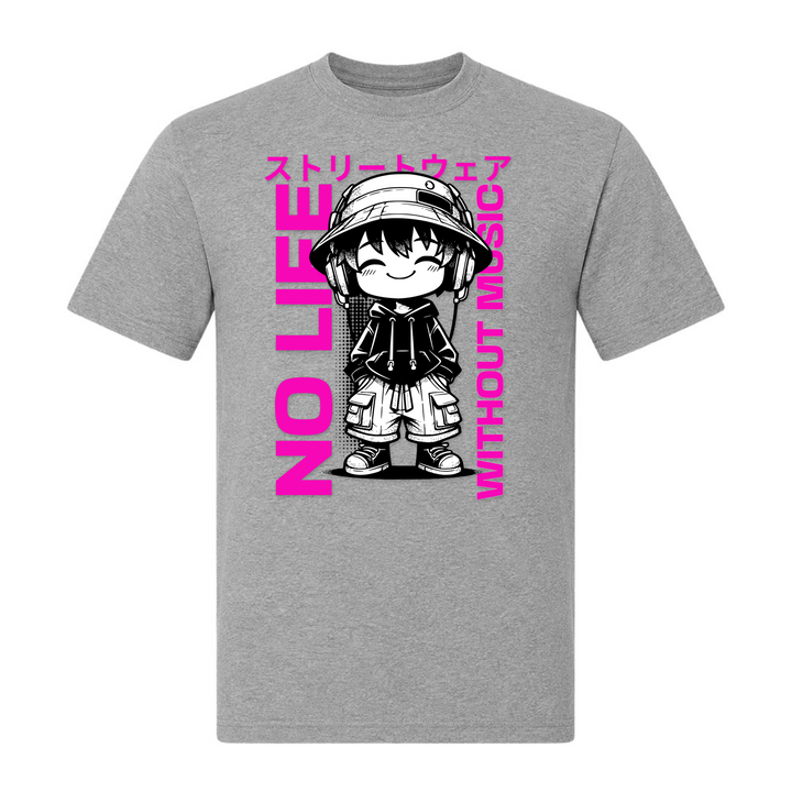 No life without Music - T-Shirt - grey melange