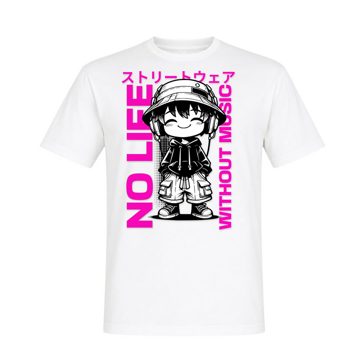 No life without Music - T-Shirt - weiß