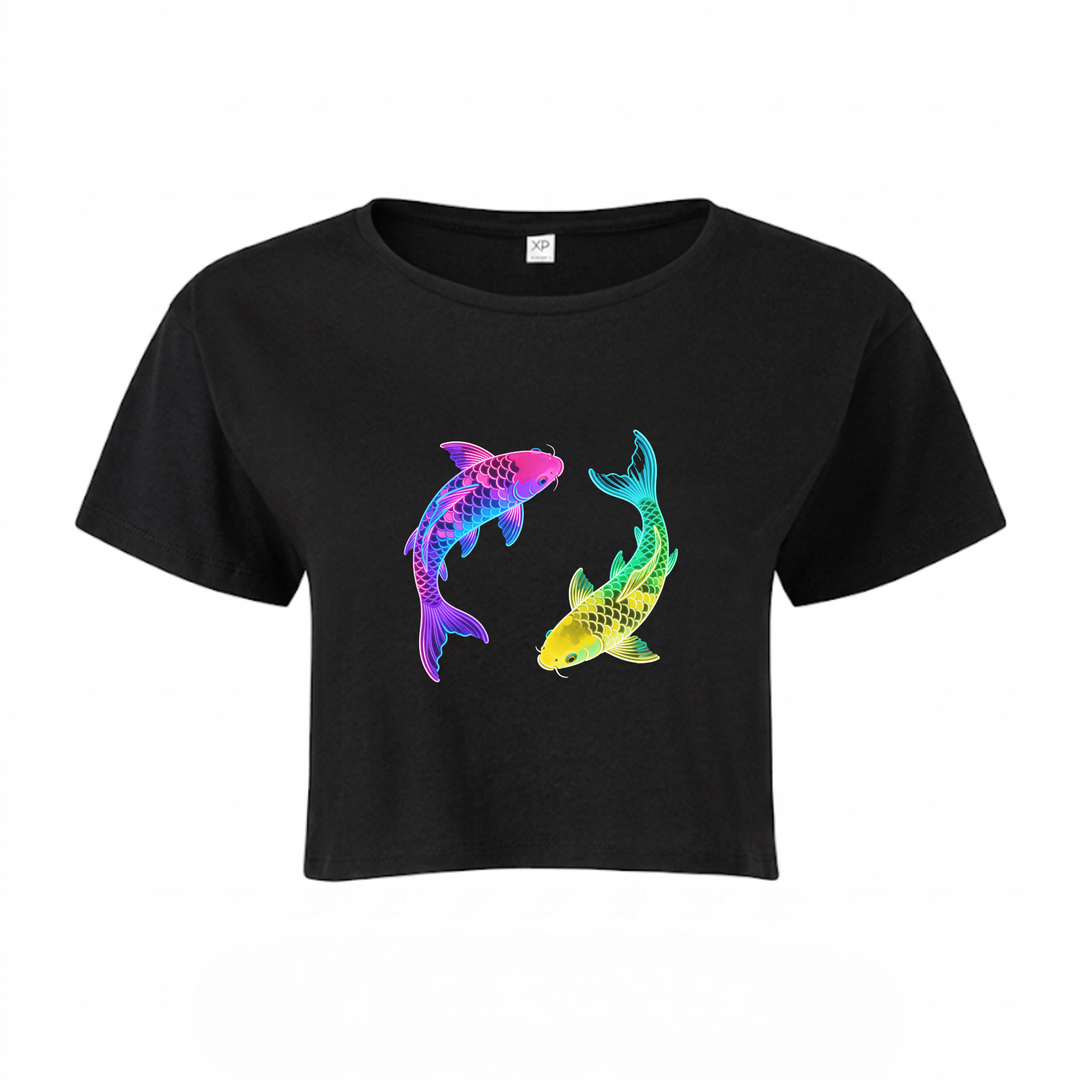 Nishikigoi - Crop Top - schwarz