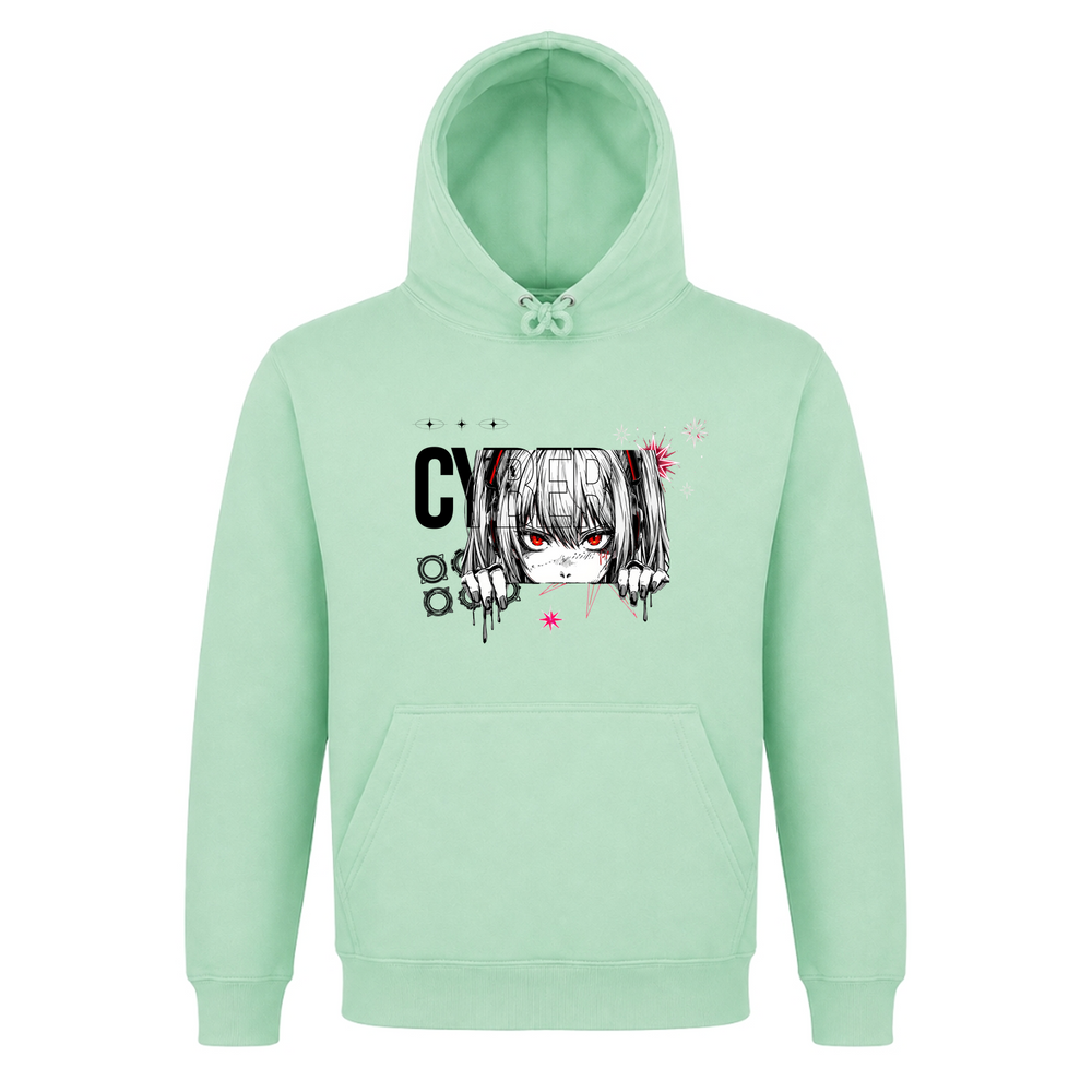 Cyber Rebel - Hoodie - Frozen Green