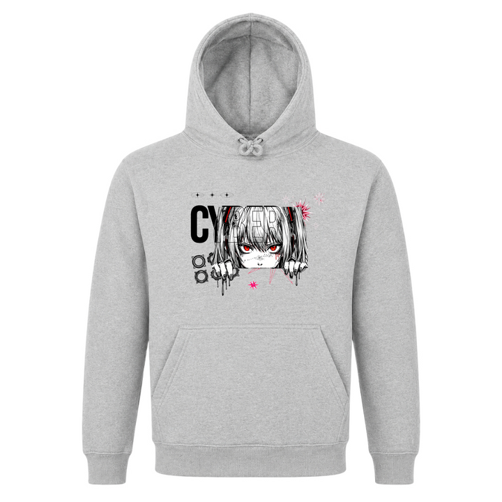 Cyber Rebel - Hoodie - Grey Melange