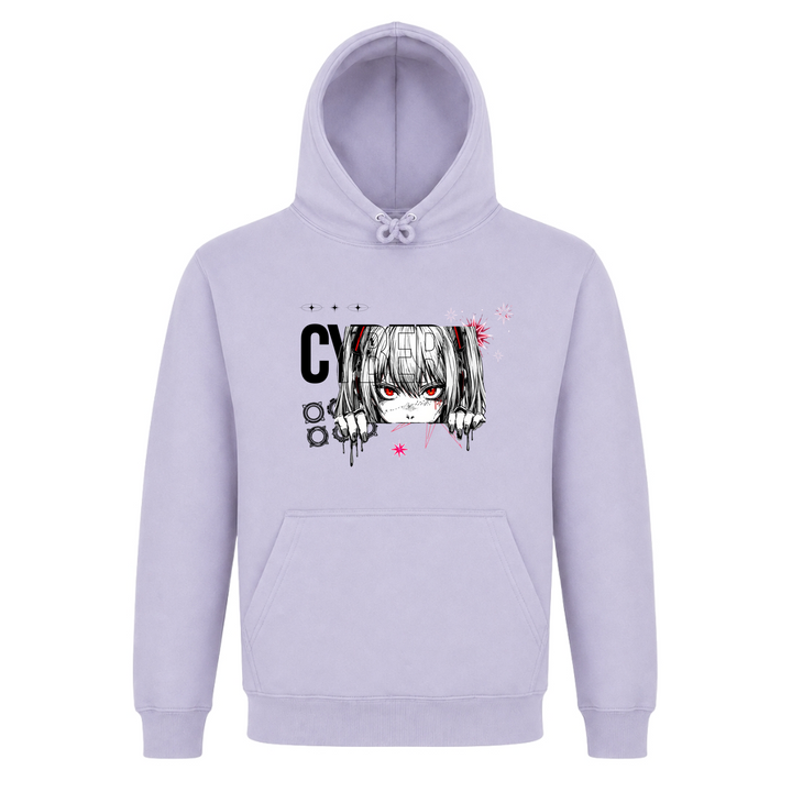 Cyber Rebel - Hoodie - Lilac