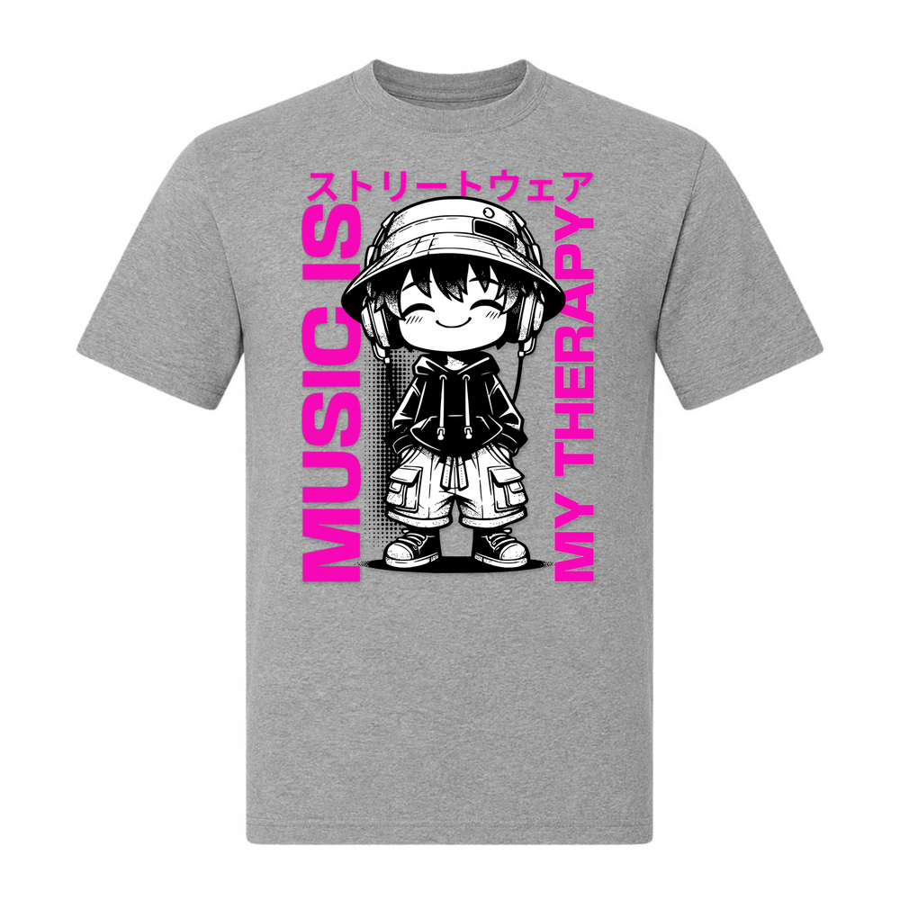 Music is my Therapy - T-Shirt - grey melange