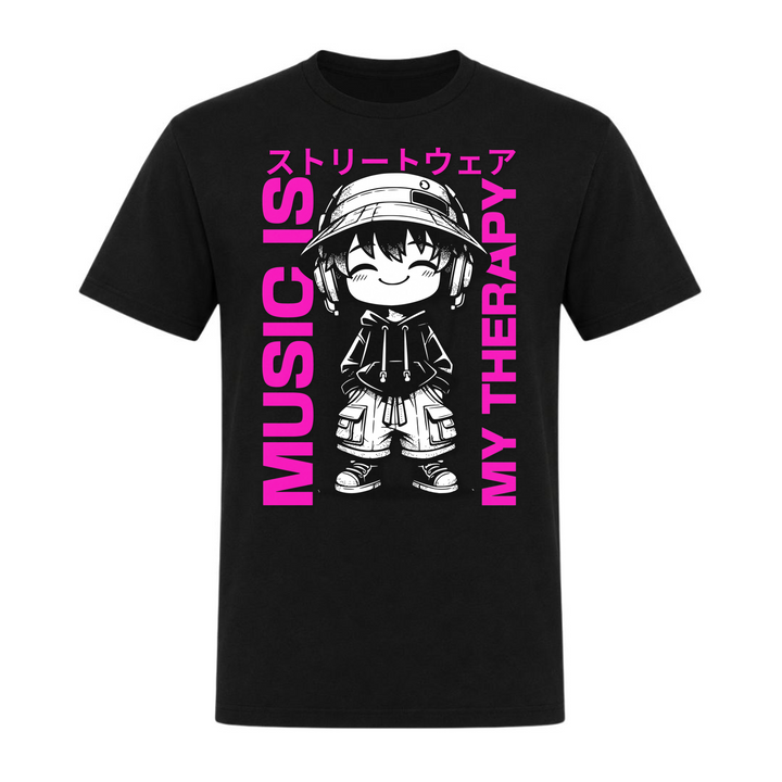 Music is my Therapy - T-Shirt - schwarz