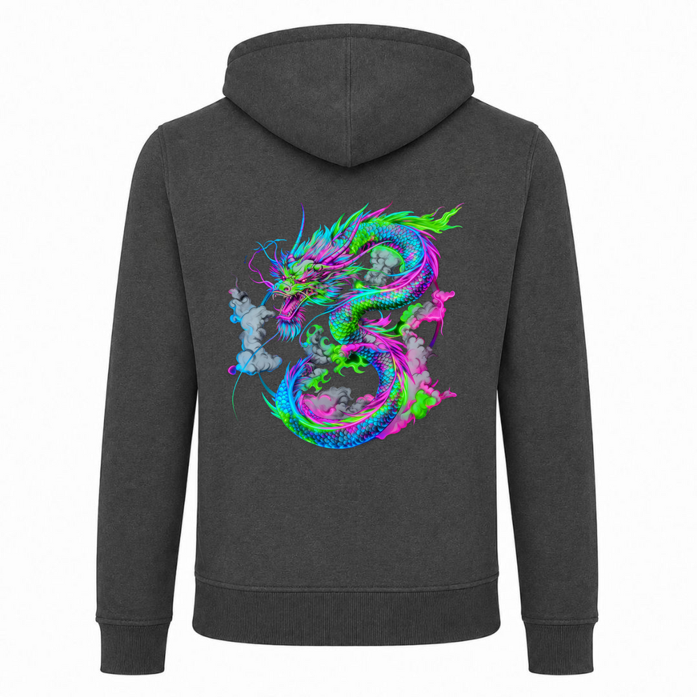 Neon Ryu - Zip Hoody - charcoal