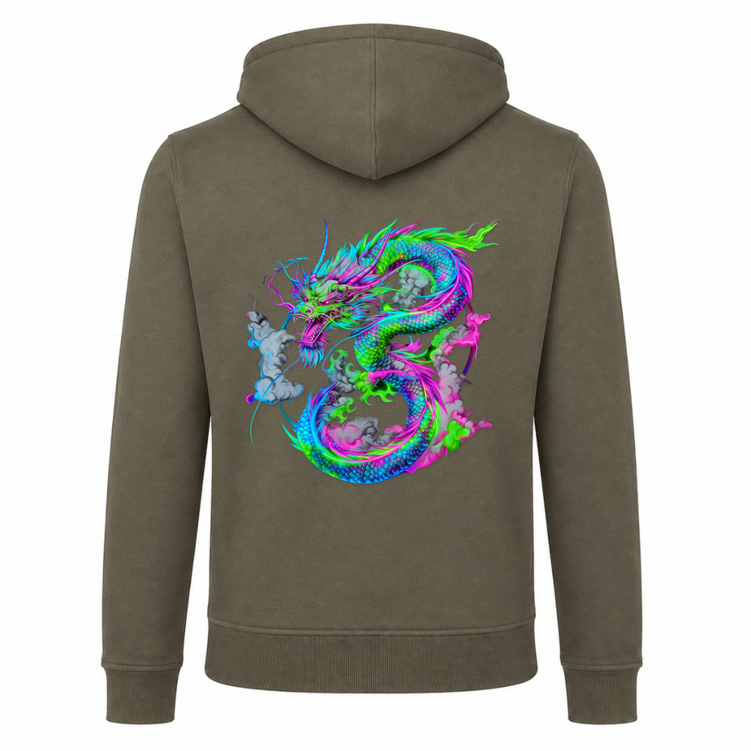 Neon Ryu - Zip Hoody - Olive