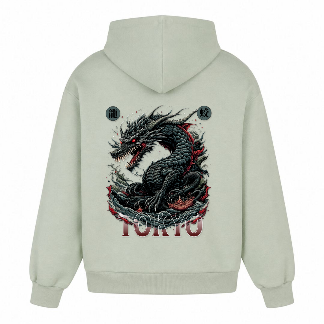 Mizuchi - T-Shirt Oversized Hoodie - light asphalt