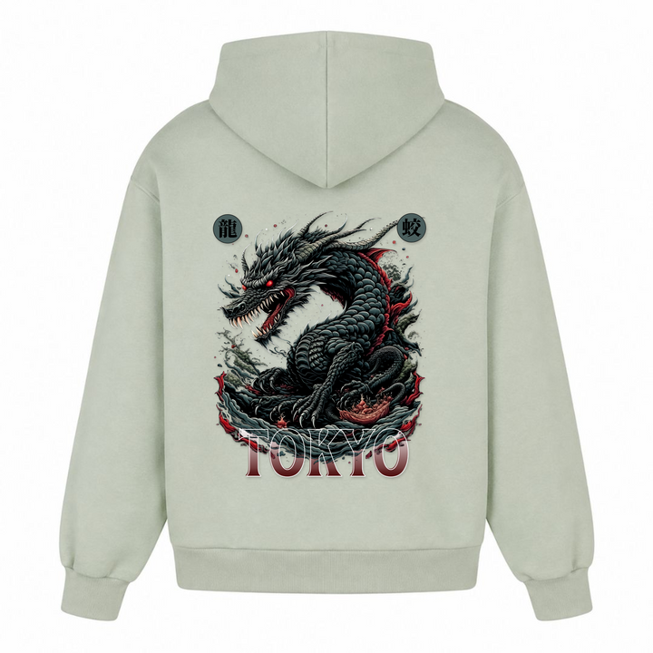 Mizuchi - T-Shirt Oversized Hoodie - light asphalt
