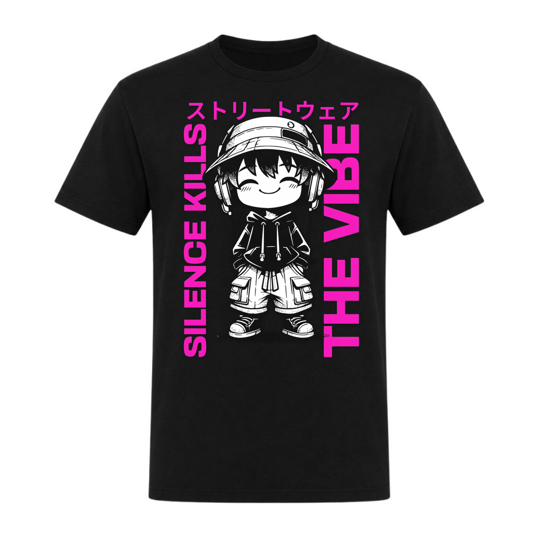 Silence kills the Vibe - T-Shirt - schwarz