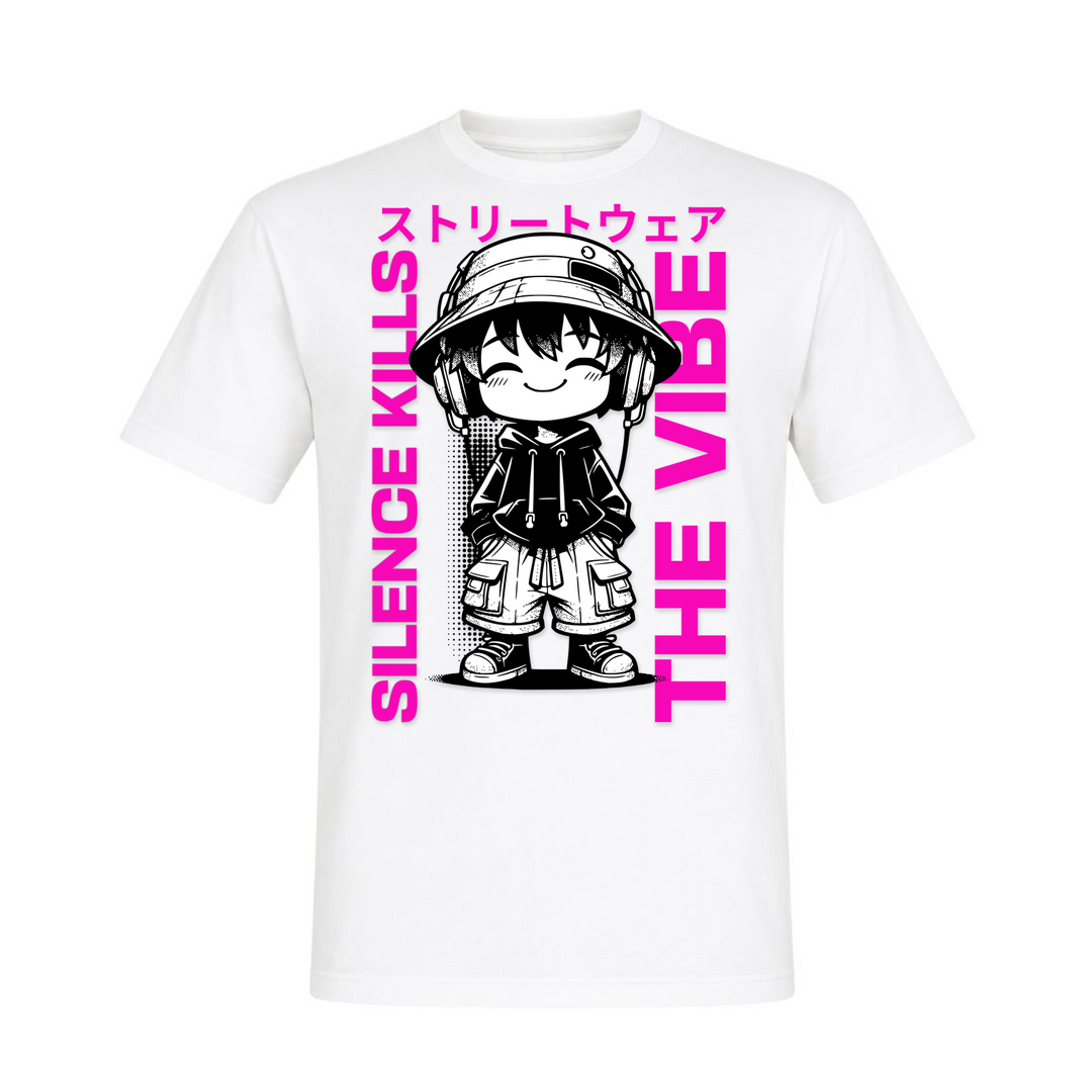 Silence kills the Vibe - T-Shirt - weiß