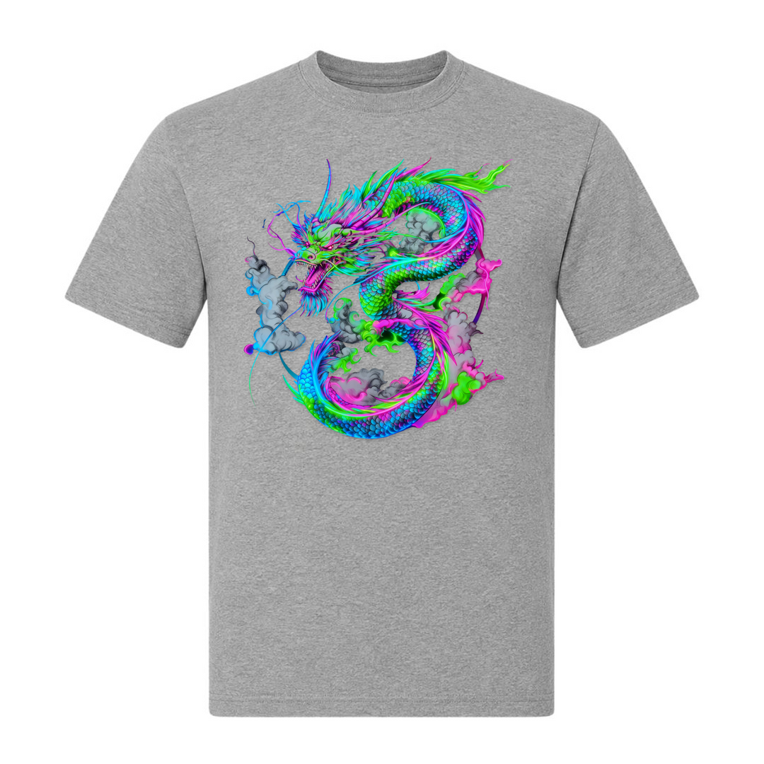 Neon Ryu - T-Shirt - grey melange