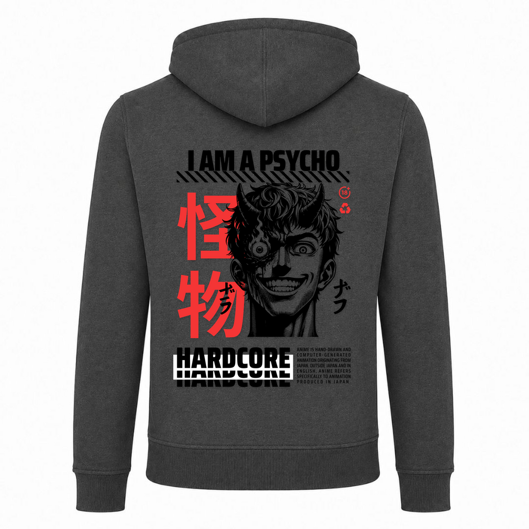 Anime Gothic - Zip Hoody - charcoal - Rueckseite