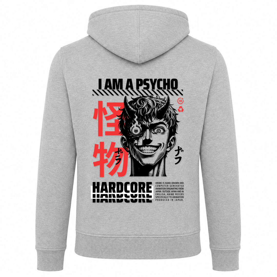 Anime Gothic - Zip Hoody - heather grey - Rueckseite