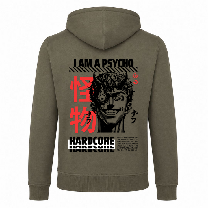Anime Gothic - Zip Hoody - Olive - Rueckseite