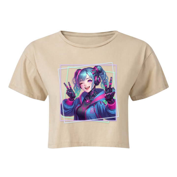 Cyber Girl - Crop Top - nude