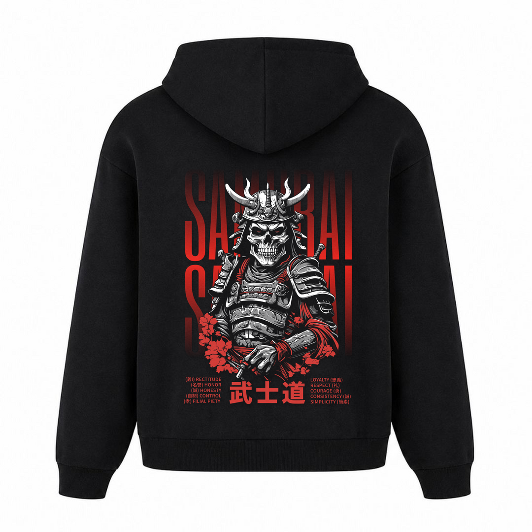 Untoter Samurai - Oversized Hoodie - Schwarz