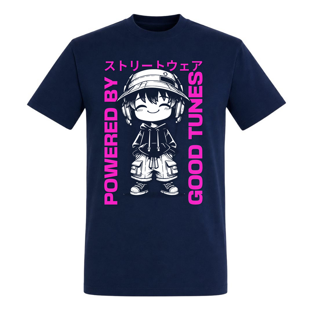 Powered by good tunes - T-Shirt - french navy