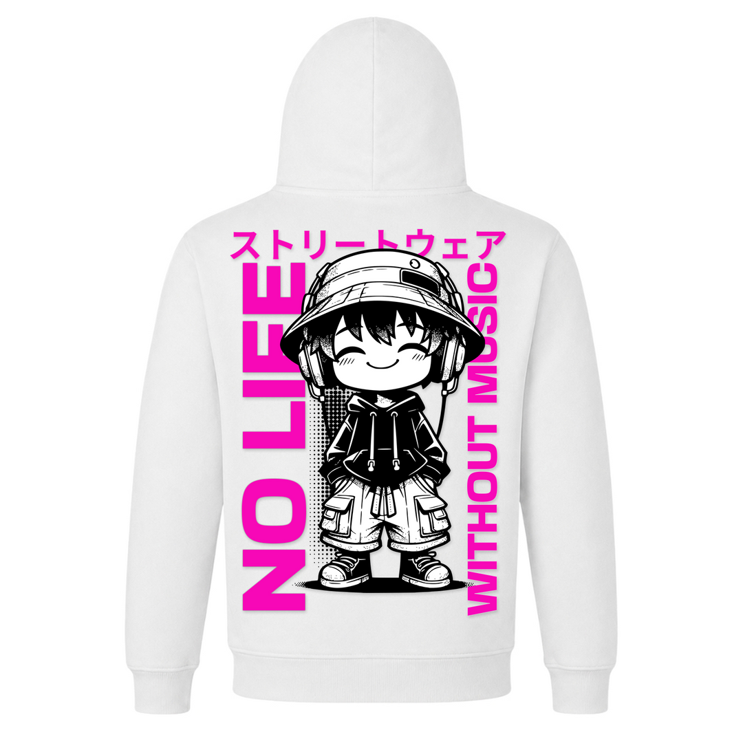 No life without Music - Basic Hoodie - French Navy - Rueckseite