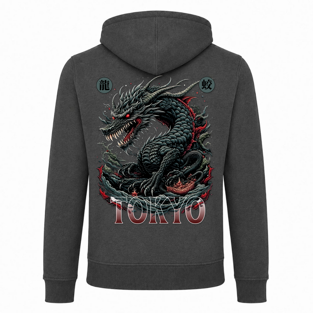 Mizuchi - T-Shirt Heavy Zip Hoody - charcoal