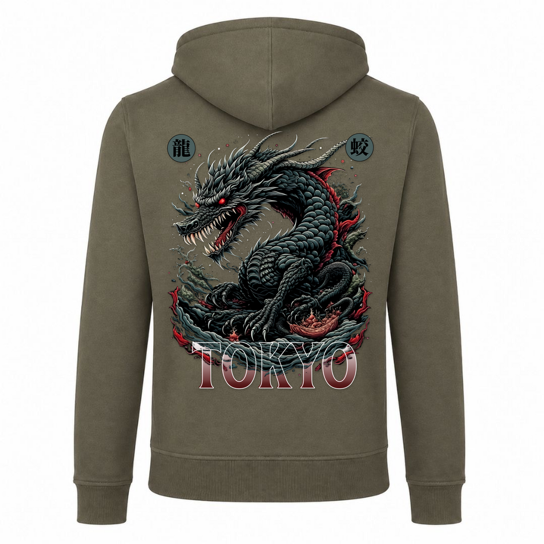 Mizuchi - T-Shirt Heavy Zip Hoody - Olive