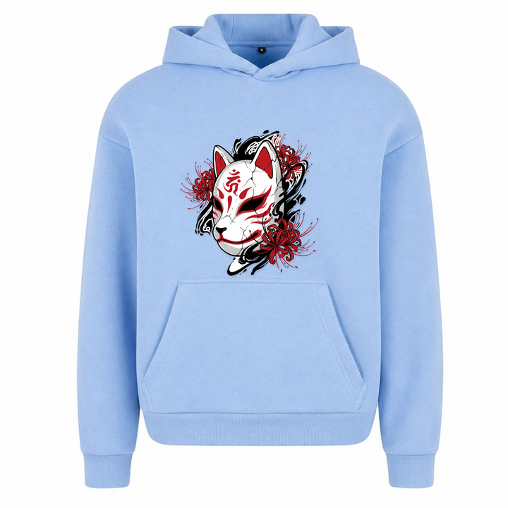 Broken Kitsune - Oversized Hoodie - powder blue