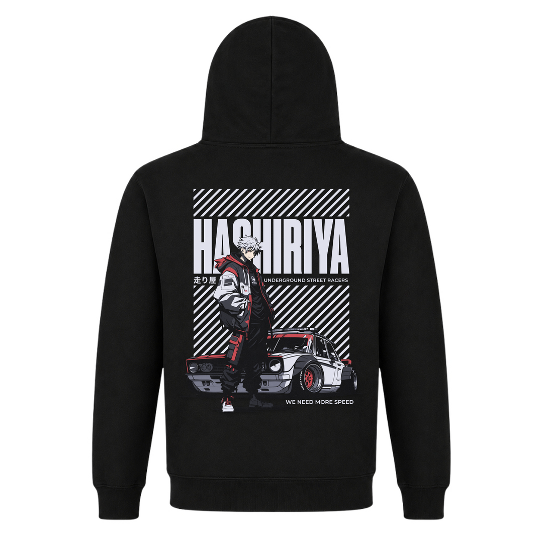 Hashiriya - Basic Hoodie - Black - Rueckseite
