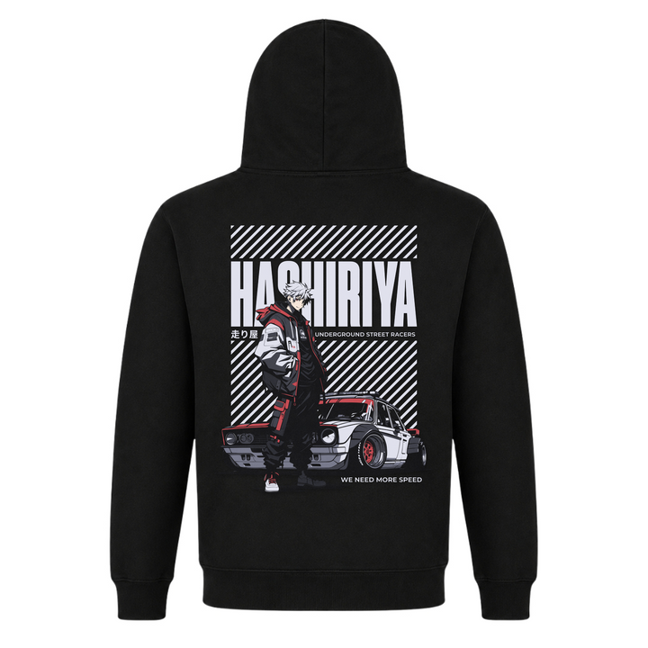 Hashiriya - Basic Hoodie - Black - Rueckseite