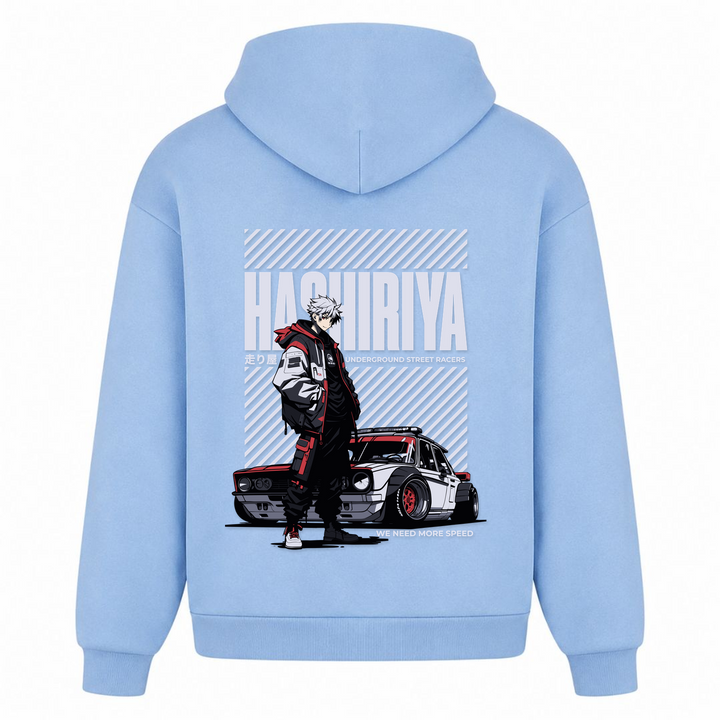Hashiriya - Oversized Hoodie - powder blue - Rueckseite