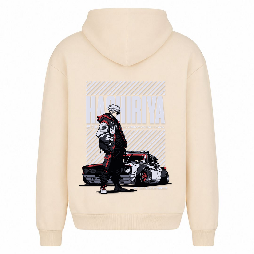 Hashiriya - Oversized Hoodie - White Sand - Rueckseite