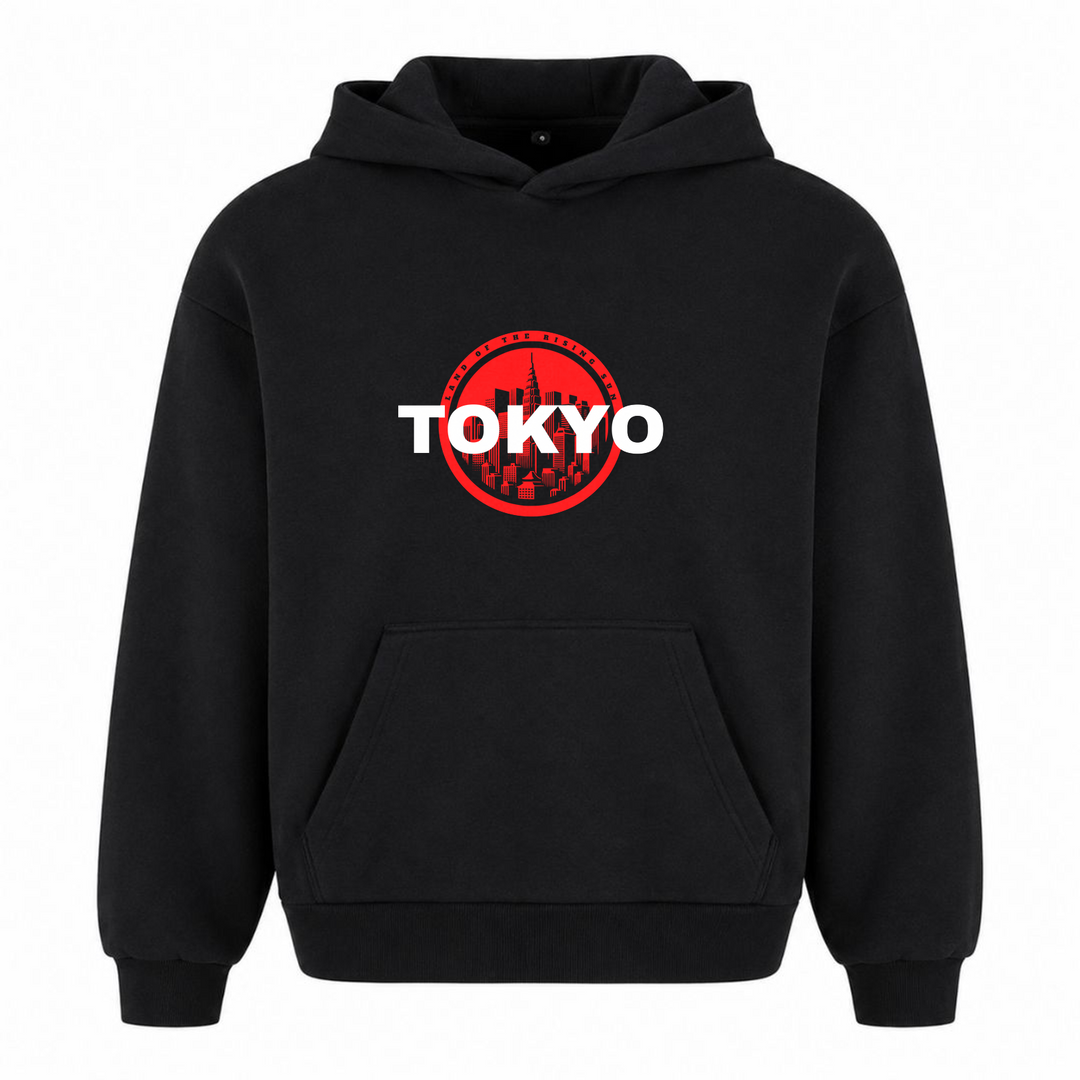 Tokyo - Oversized Hoodie - Schwarz