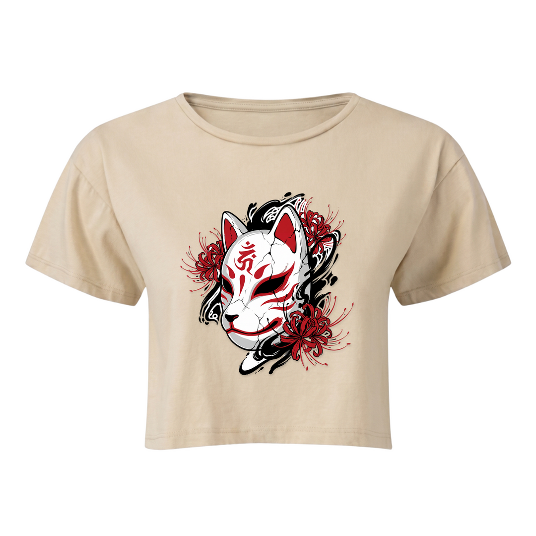 Broken Kitsune - Crop Top - nude