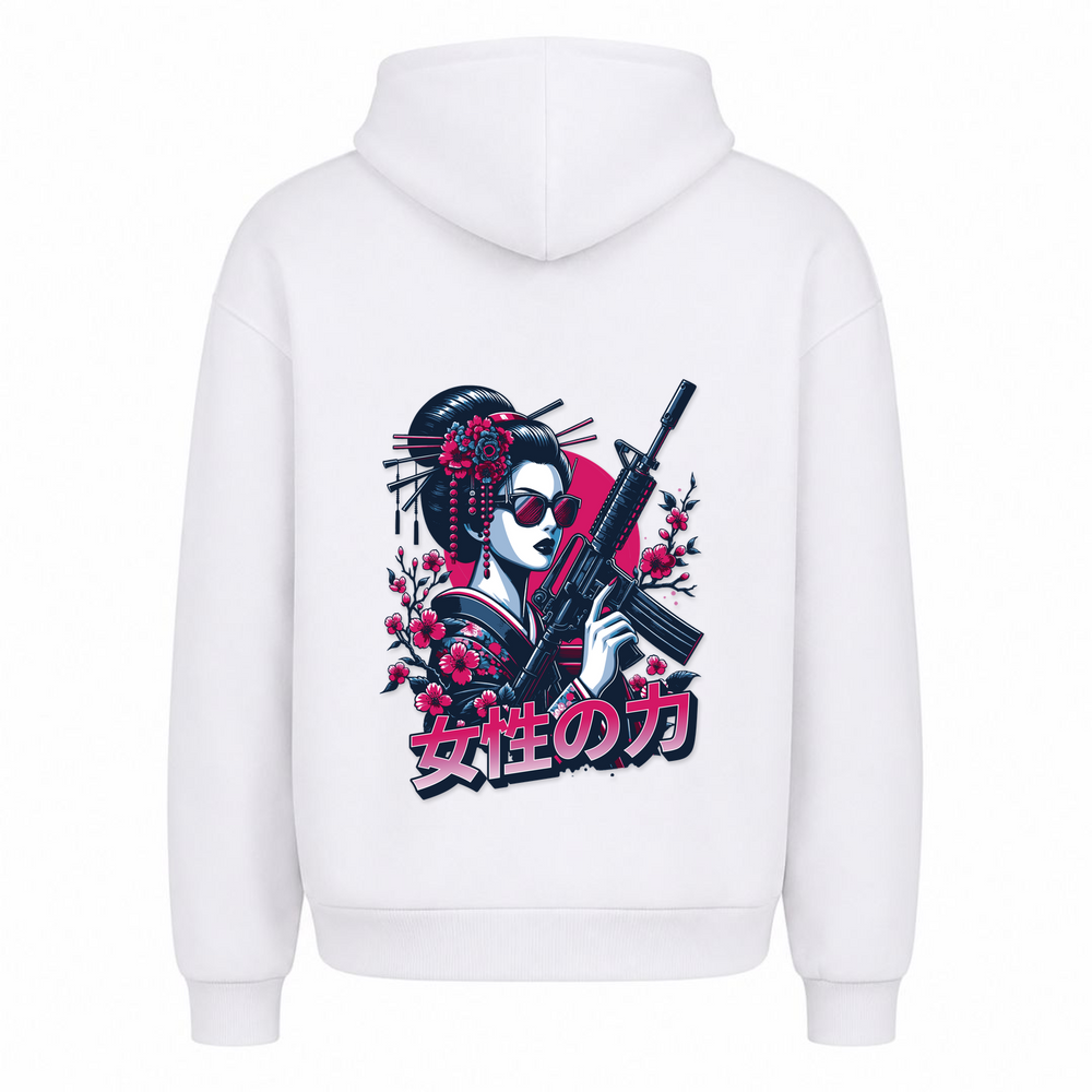 Mafia Geisha - Oversized Hoodie - Weiß
