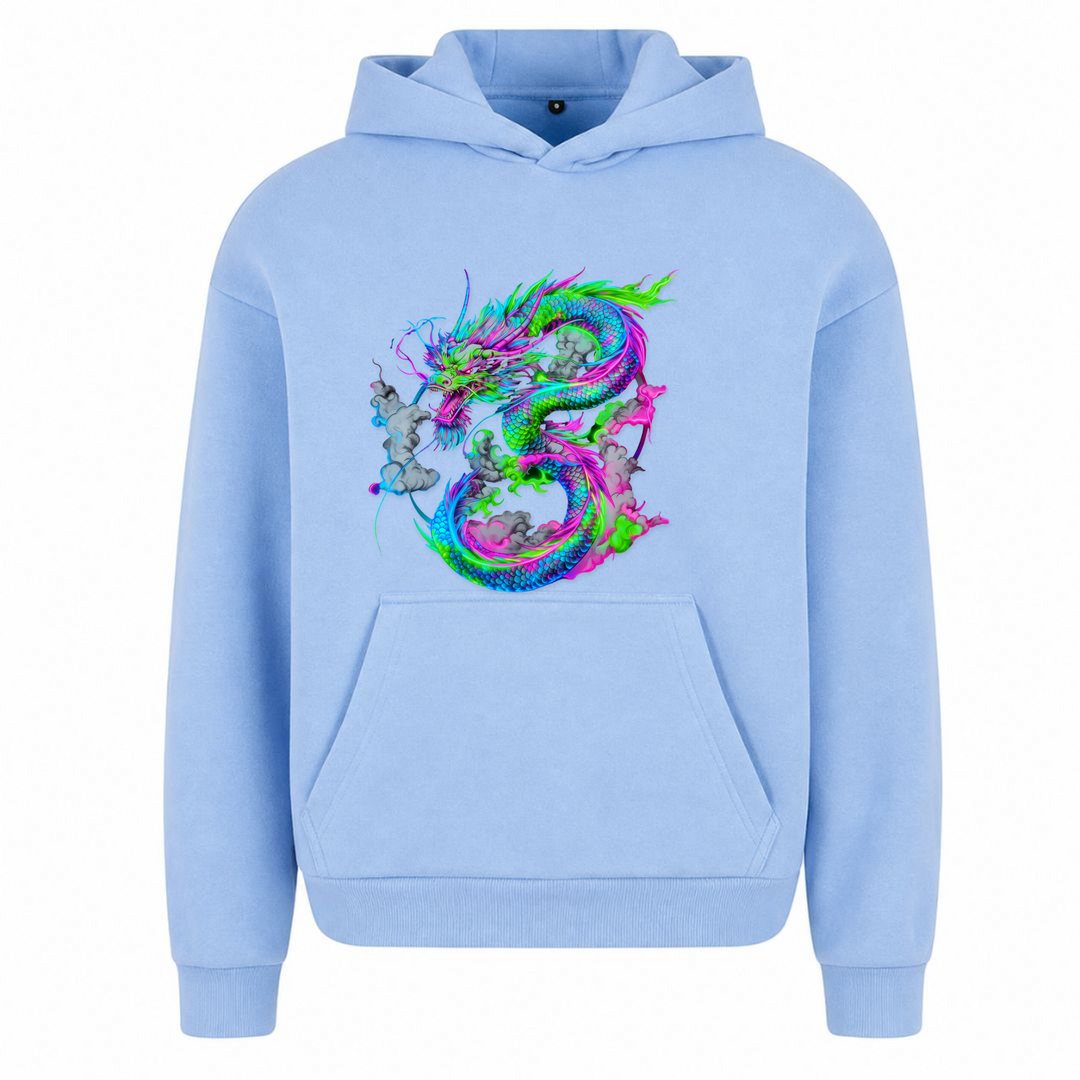 Neon Ryu - Oversized Hoodie - powder blue