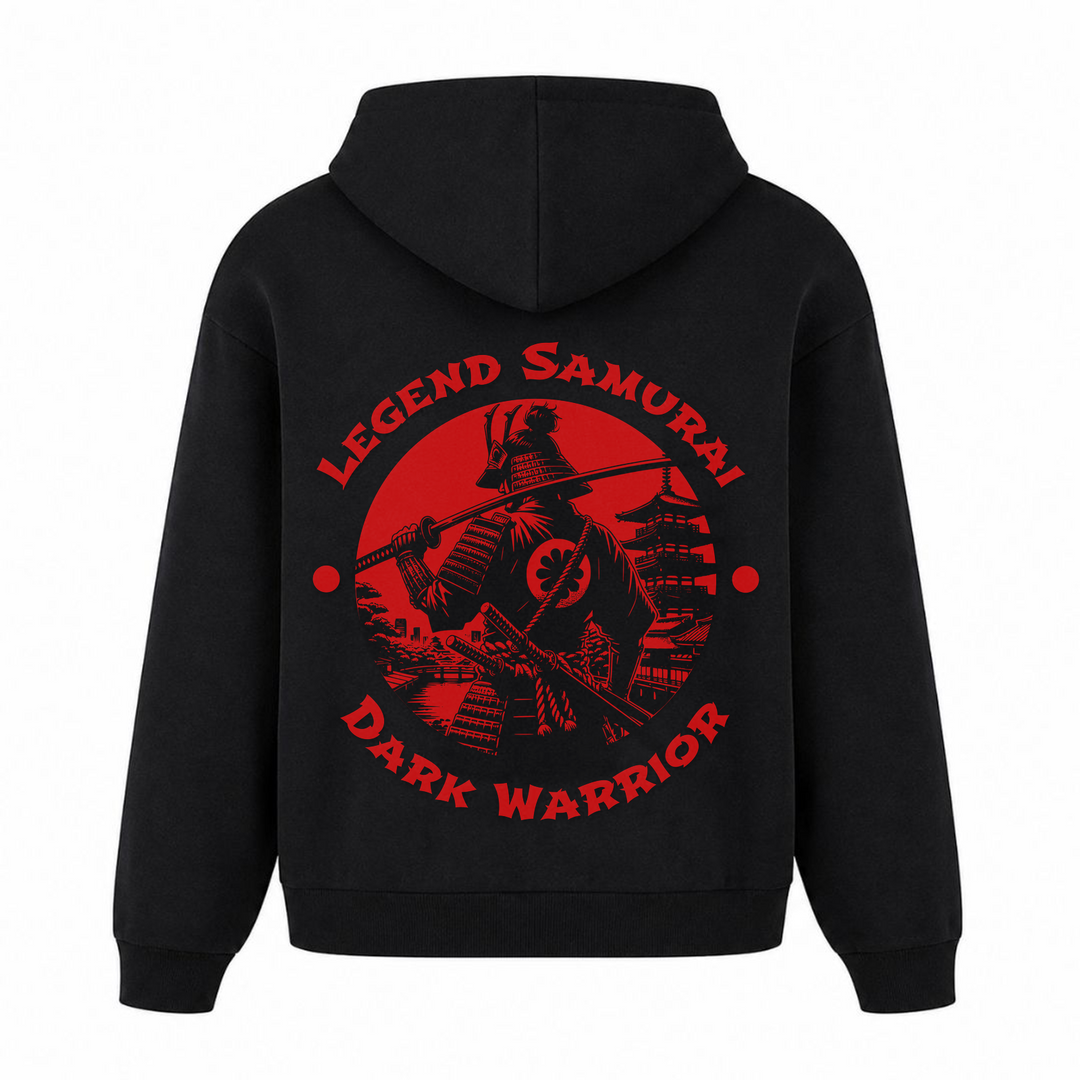 Legend Samurai - Oversized Hoodie - Schwarz