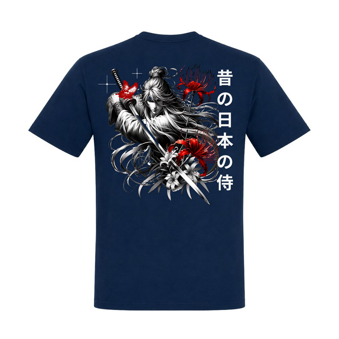 Long Haired Samurai - T-Shirt - french navy