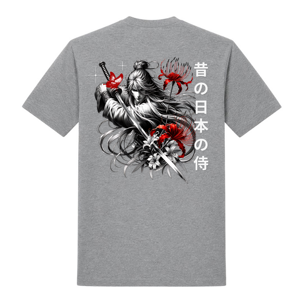 Long Haired Samurai - T-Shirt - grey melange