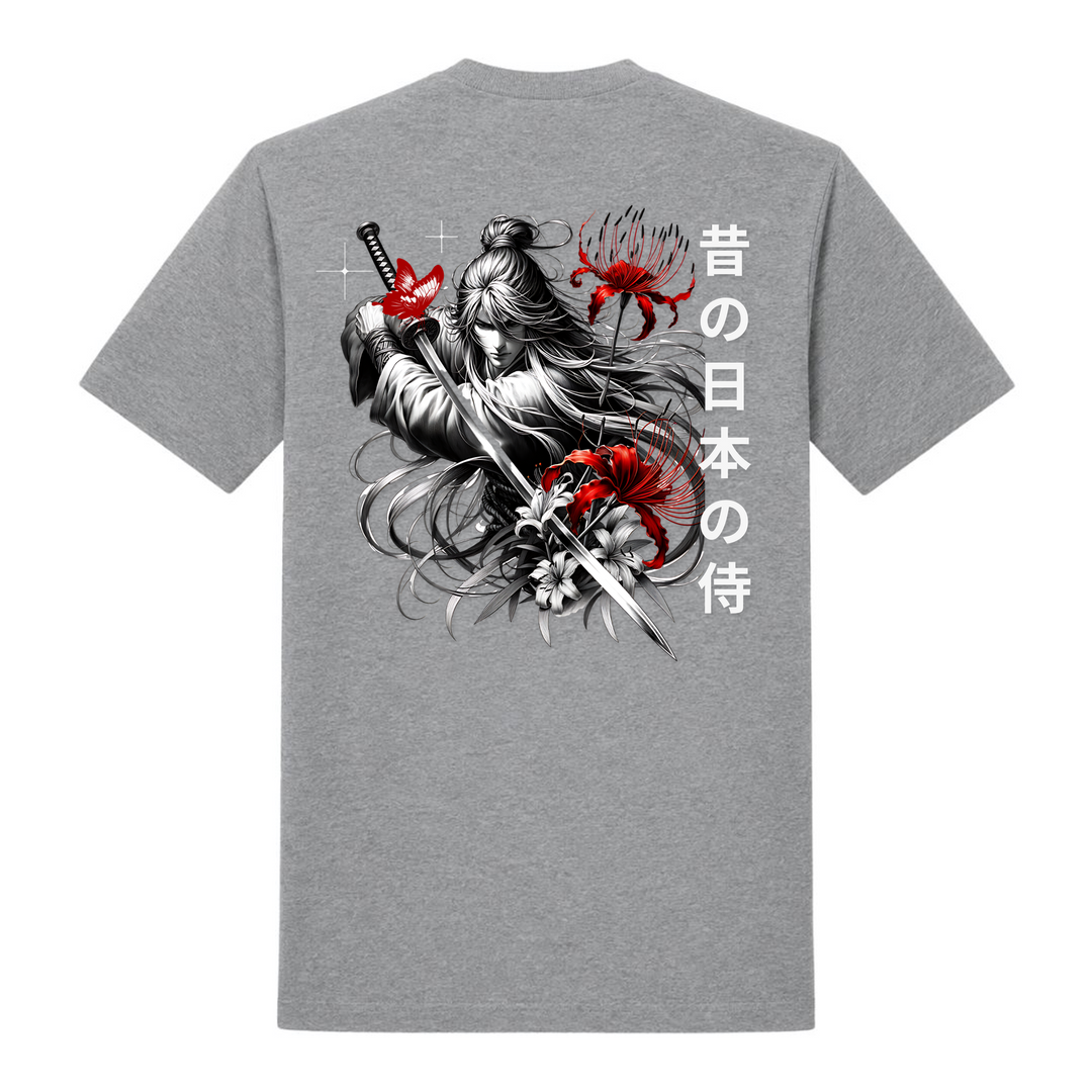 Long Haired Samurai - T-Shirt - grey melange