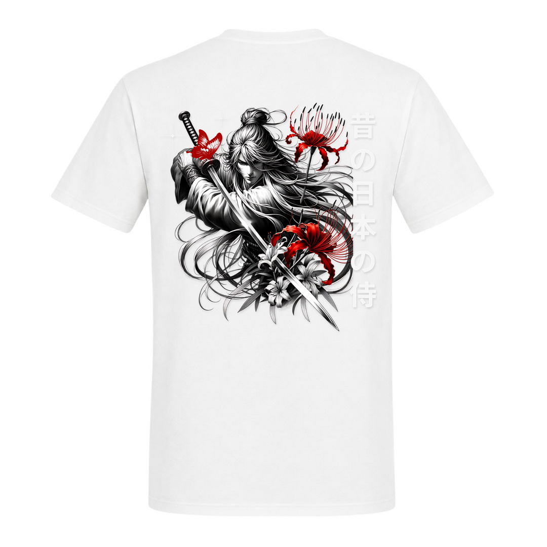 Long Haired Samurai - T-Shirt - weiß
