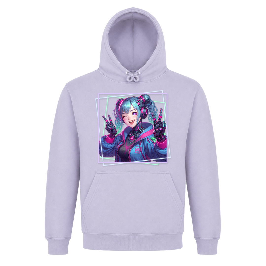 Cyber Girl - Basic Hoodie - Lilac