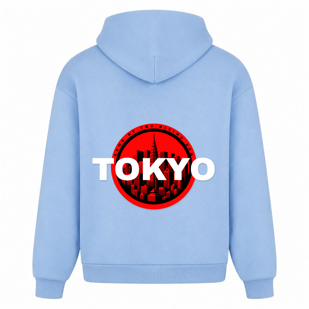 Tokyo - Oversized Hoodie - powder blue