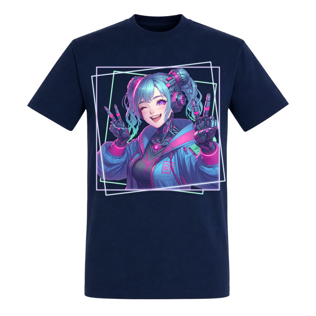 Cyber Girl - T-Shirt - french navy