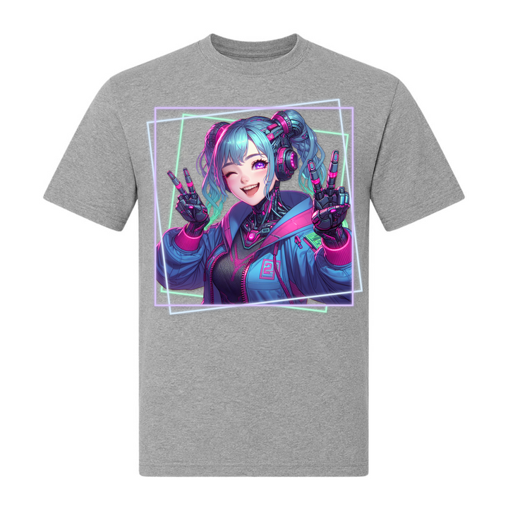 Cyber Girl - T-Shirt - grey melange