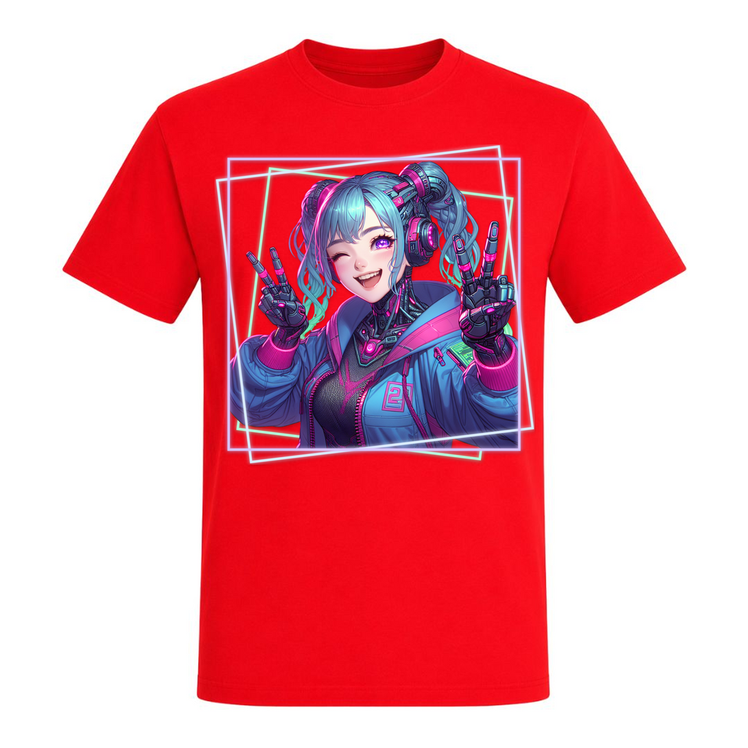 Cyber Girl - T-Shirt - rot