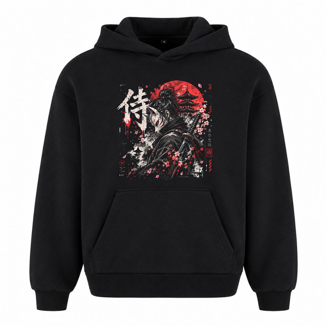 Akai Ronin - Oversized Hoodie - Schwarz