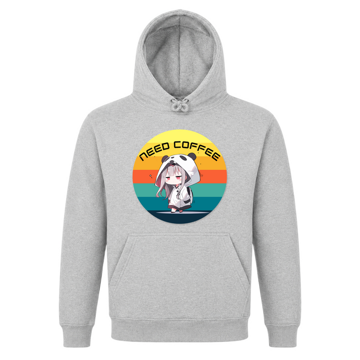 Need Coffee - Basic Hoodie - Grey Melange
